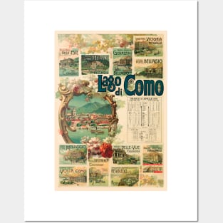 Lago di Como Italy Vintage Poster 1893 Posters and Art